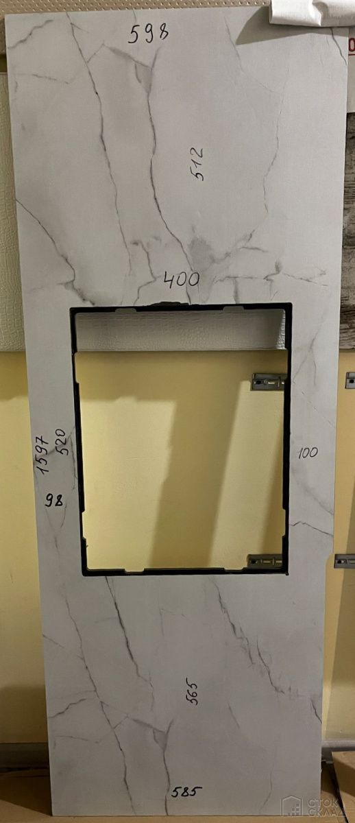 картинка Столешница 12 мм Arcobaleno (Аркобалено) Жемчужный перито 2084 (структура Файн лайн ) черн осн - СтокСклад