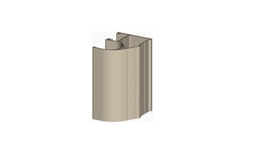 картинка ALUTECH A06-E6 Профиль вертикальный скошенная (С-Откр) ШАМПАНЬ (5,3м) (0005) - СтокСклад