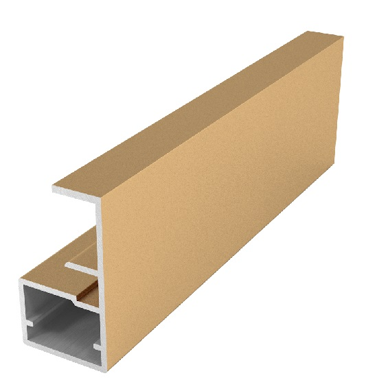 картинка PREMIAL Alto RF 11H алюминиевый профиль под стекло, ЗОЛОТО МАТОВОЕ, 1580 мм - СтокСклад