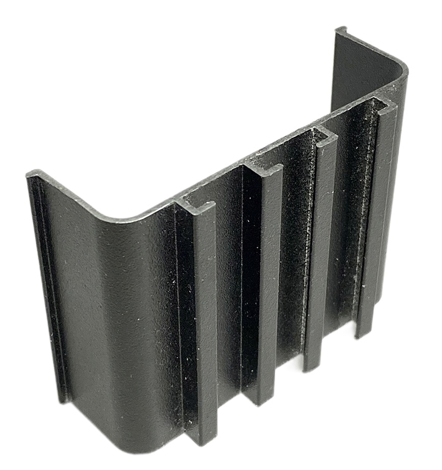 картинка G-line профиль горизонтальный С, черный матовый, 560 мм (Furnitex) - СтокСклад